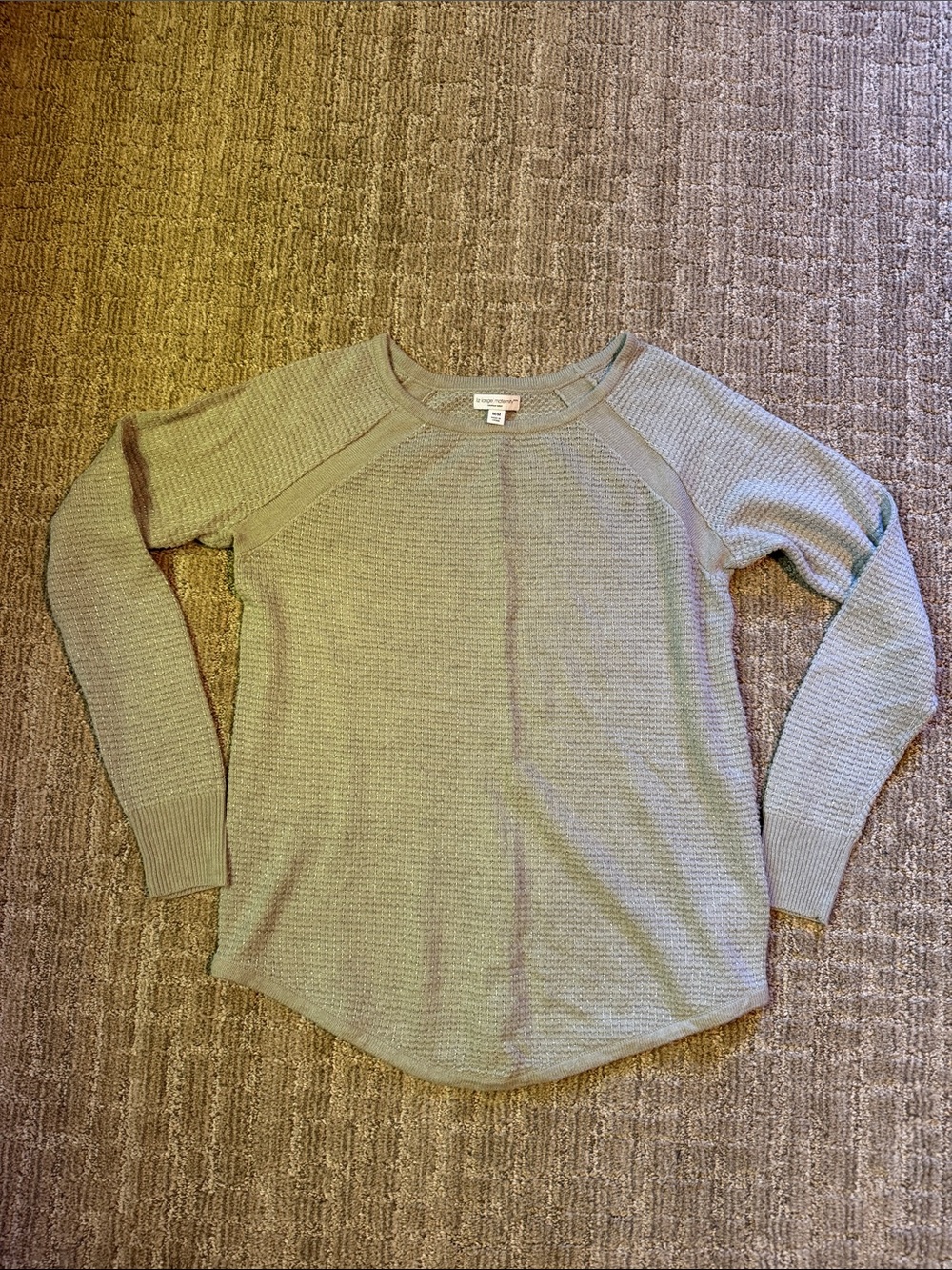 Liz Lange Heather Silver Waffle Knit Pullover